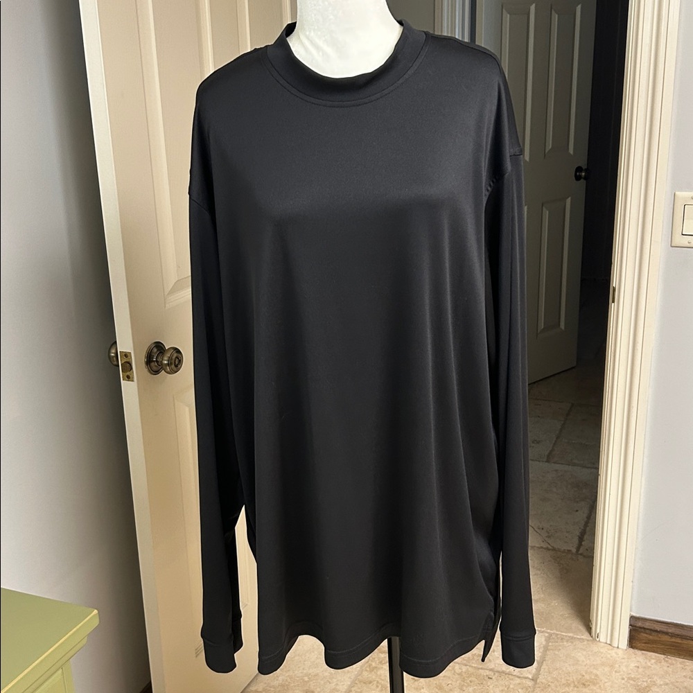 Adidas ClimaLite Golf Men's Charcoal Grey Long Sleeve Shirt